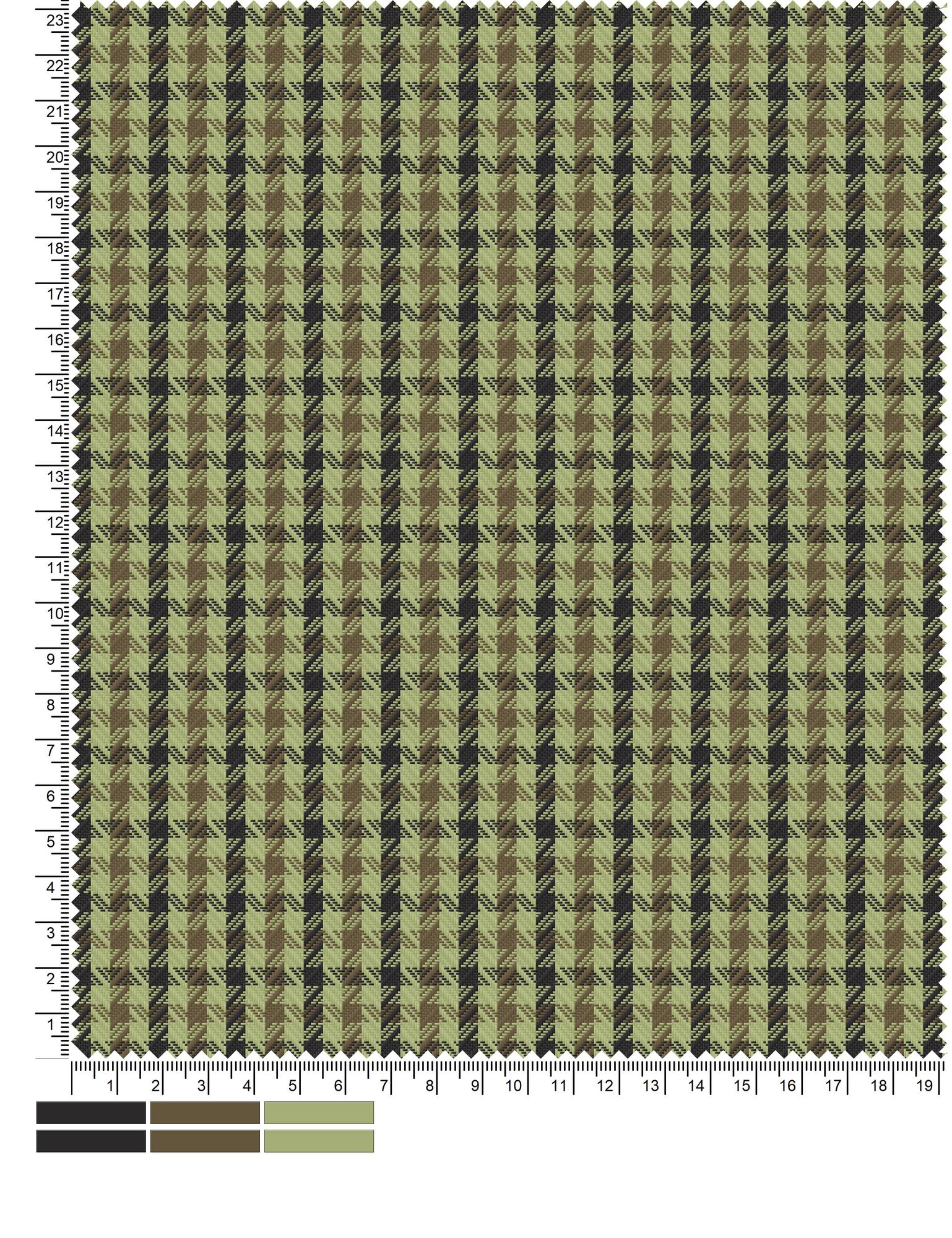 haft geometryczny na lnianej tkaninie